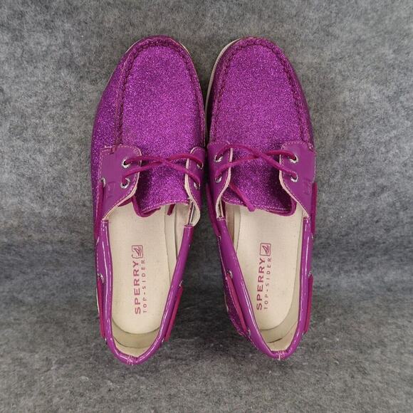 Sperry Boat Shoes Youth 6 Slip On Moc Toe Top Sider Authentic Original Purple - Picture 6 of 14